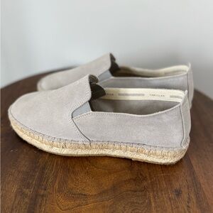 Fabiolas Gray Leather Espadrilles